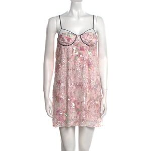 Pink Sequin party Dress